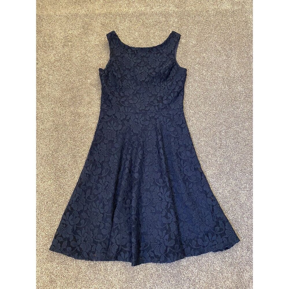 Speechless Womens Dress Size S Navy Floral Lined Sleeveless Back Zip Stretch NWT - Picture 2 of 12